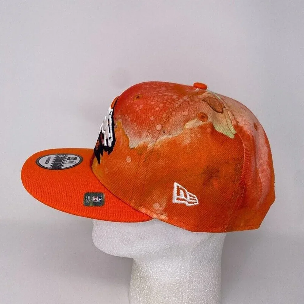 NWT Denver Broncos Tie Dye Snapback Hat NFL Football AFC Onfield Sideline‎ Ink